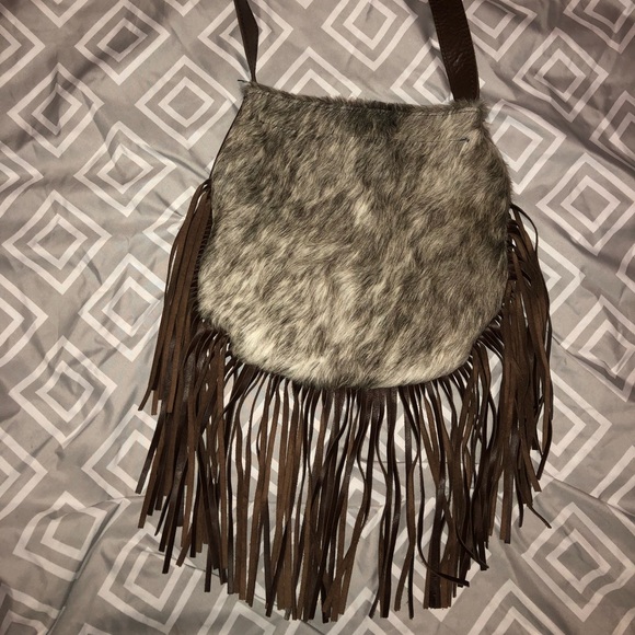 Handbags - Cross body hide fringe purse